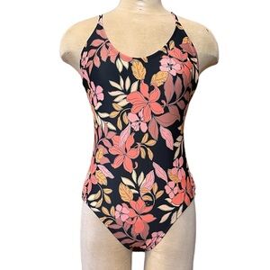 Aqua Couture Swimsuit Floral One Piece M Medium